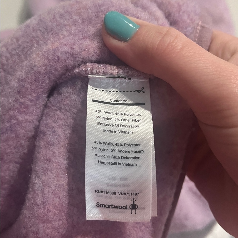 Smartwool Women’s Lavender Fleece half zip hooded Jacket - Picture 8 of 8